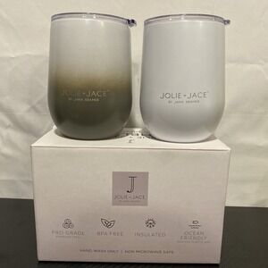 Jolie + Jace By Jane Kramer Stainless Steel Wine Tumbler‎ Set